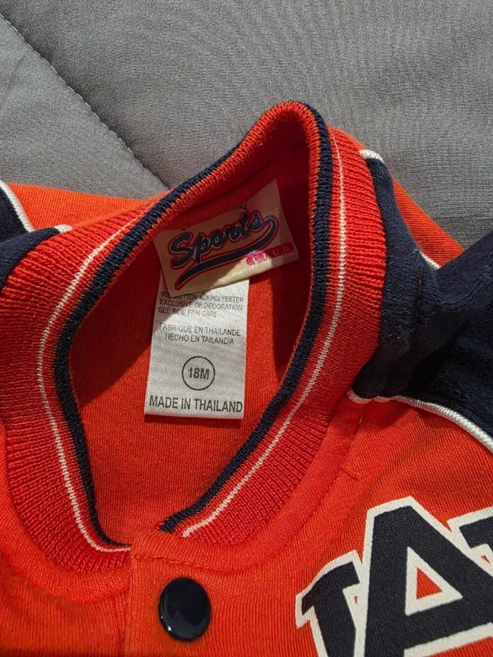 Vintage Sports Club Infant Auburn University Tigers Romper Creeper 18 Months